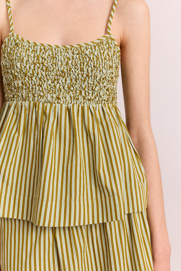 Dinah Cami - Green Stripe