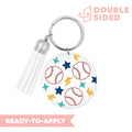 [ Double Sided ] Circle UV DTF Decal | Baseball