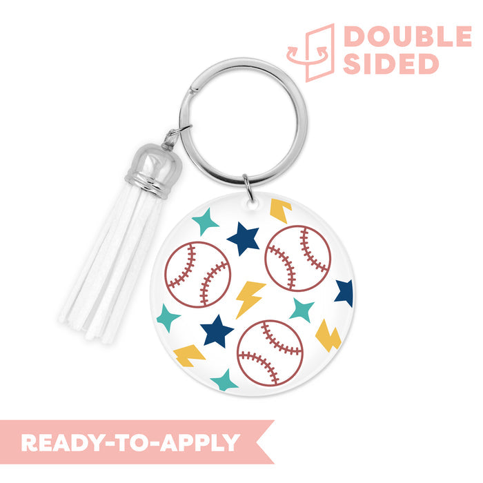 [ Double Sided ] Circle UV DTF Decal | Baseball