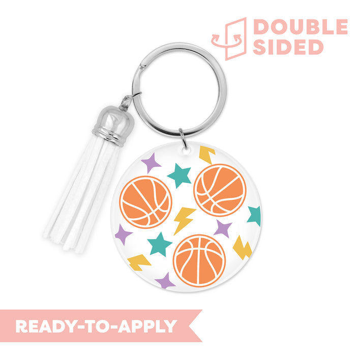 [ Double Sided ] Circle UV DTF Decal | Basketball