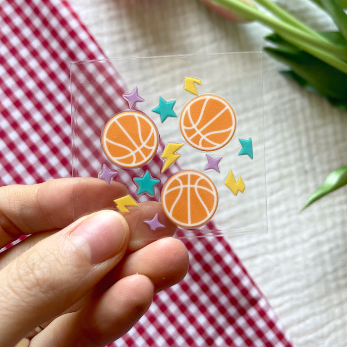 [ Double Sided ] Circle UV DTF Decal | Basketball