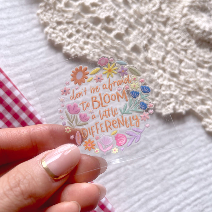 [ Double Sided ] Circle UV DTF Decal | Bloom A Little Differently