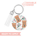 [ Double Sided ] Circle UV DTF Decal | Care Bear
