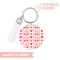 [ Double Sided ] Circle UV DTF Decal | Cherry Washi Tape