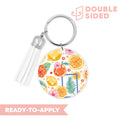 [ Double Sided ] Circle UV DTF Decal | Citrus Paradise