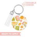 [ Double Sided ] Circle UV DTF Decal | Cozy Fall Reading Time