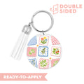 [ Double Sided ] Circle UV DTF Decal | Cozy Patchwork