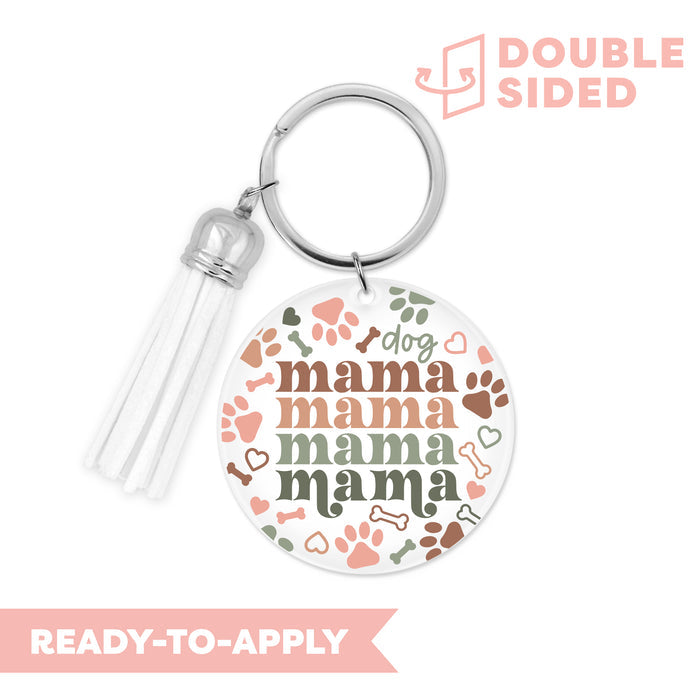 [ Double Sided ] Circle UV DTF Decal | Dog Mama