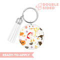 [ Double Sided ] Circle UV DTF Decal | Halloween Duckie