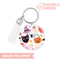 [ Double Sided ] Circle UV DTF Decal | Halloween Friends