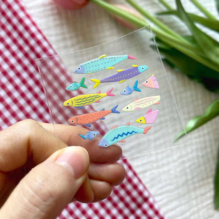 [ Double Sided ] Circle UV DTF Decal | Happy Sardine