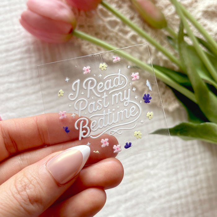 [ Double Sided ] Circle UV DTF Decal | I Read Past My Bedtime