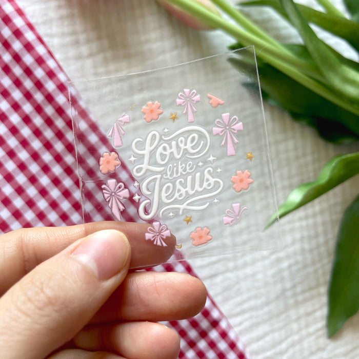 [ Double Sided ] Circle UV DTF Decal | Love Like Jesus