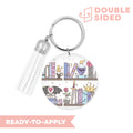 [ Double Sided ] Circle UV DTF Decal | Romantasy Bookshelf