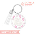 [ Double Sided ] Circle UV DTF Decal | She Is Strong with Cross