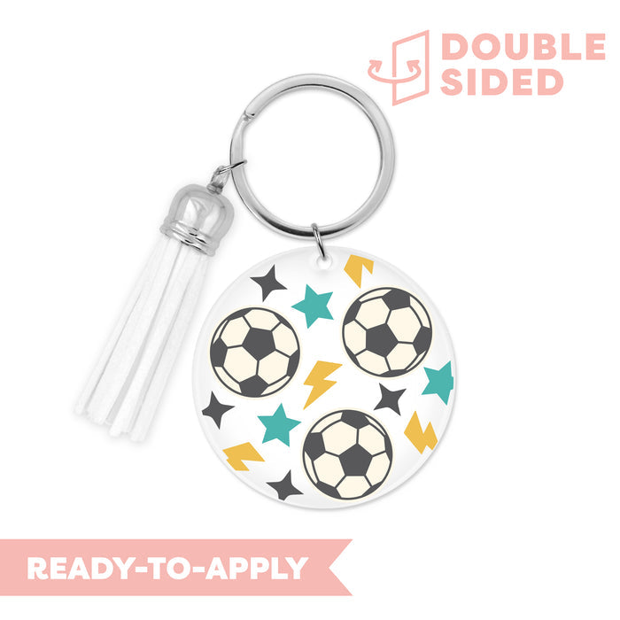 [ Double Sided ] Circle UV DTF Decal | Soccer