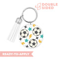 [ Double Sided ] Circle UV DTF Decal | Soccer