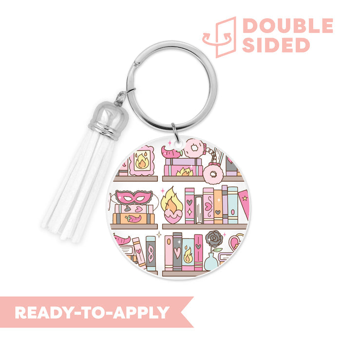 [ Double Sided ] Circle UV DTF Decal | Spicy Bookshelf