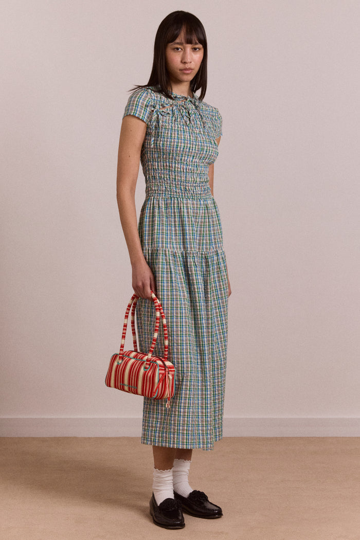 Ebba Midi Dress - Picnic Blue Check