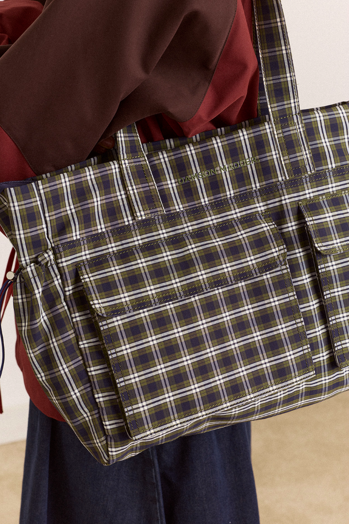 Eliza Bag - Navy Green Check