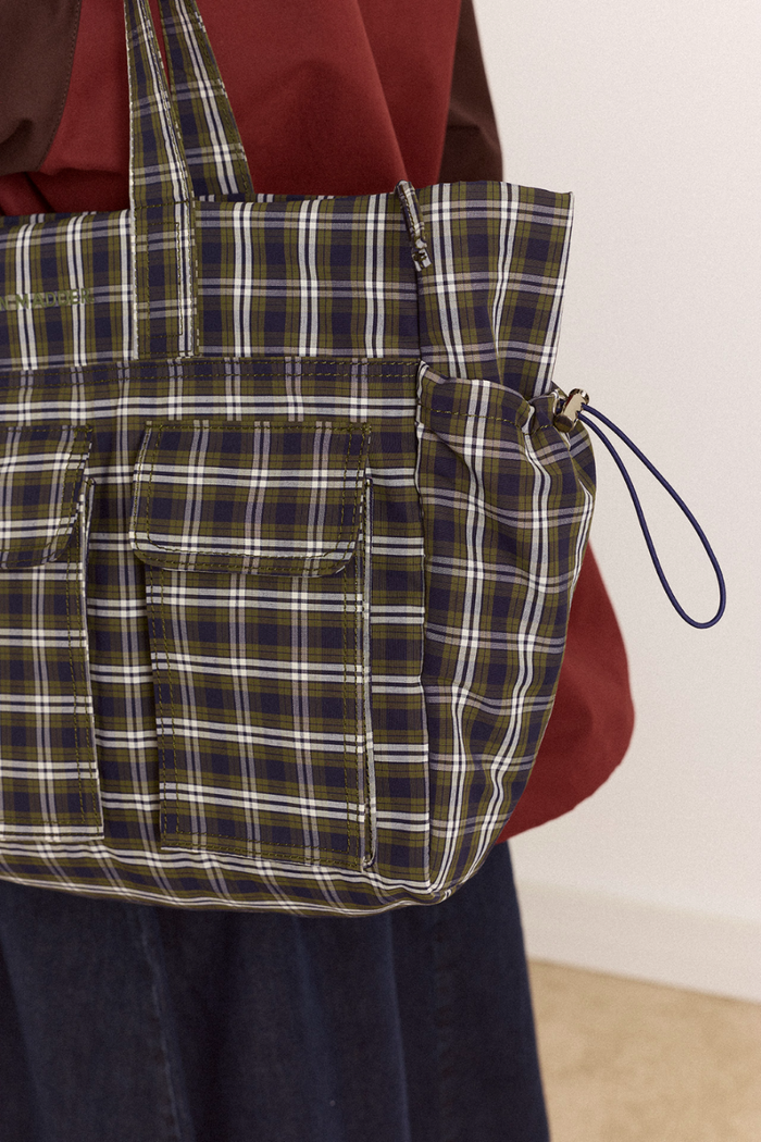 Eliza Bag - Navy Green Check