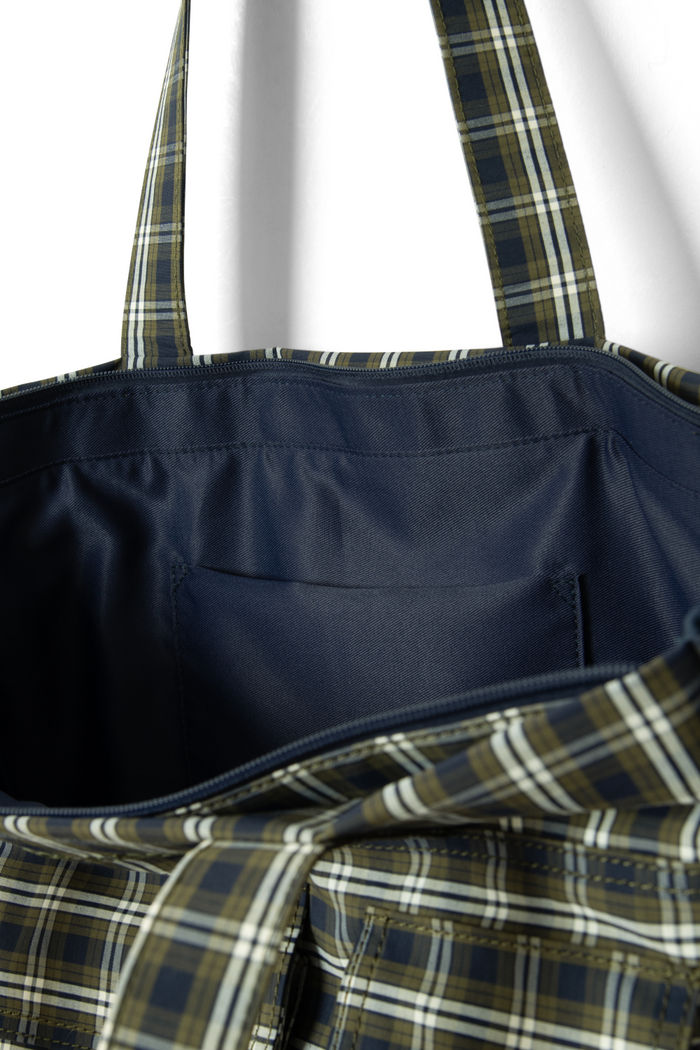 Eliza Bag - Navy Green Check