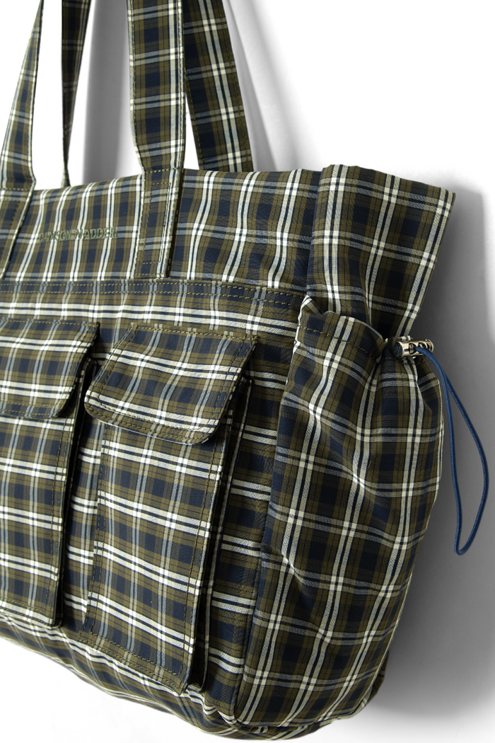 Eliza Bag - Navy Green Check
