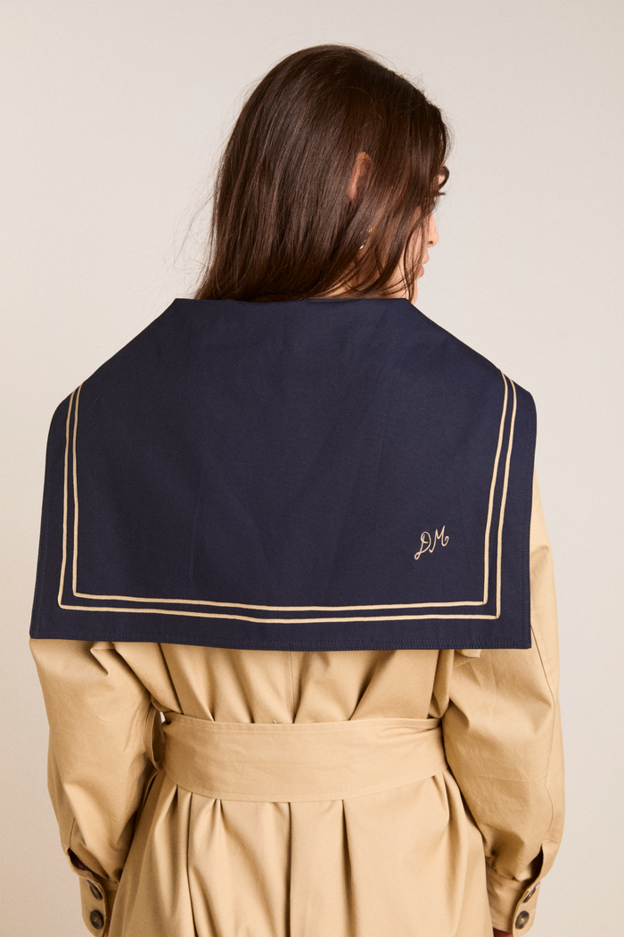Ella Trench - Navy Tan