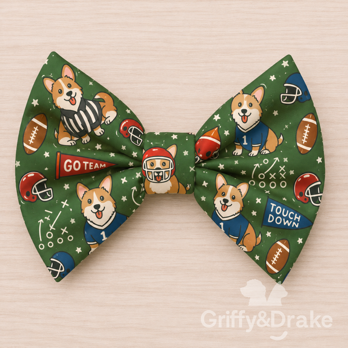 End Zone Zoomies GREEN Bow Tie