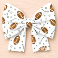 End Zone Zoomies WHITE Sailor Bow