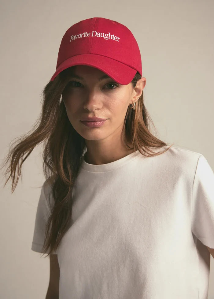Favorite Daughter Classic Logo Hat- Red/White