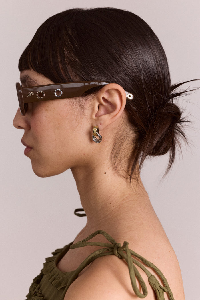 Faye Eyelet Sunglasses - Chocolate