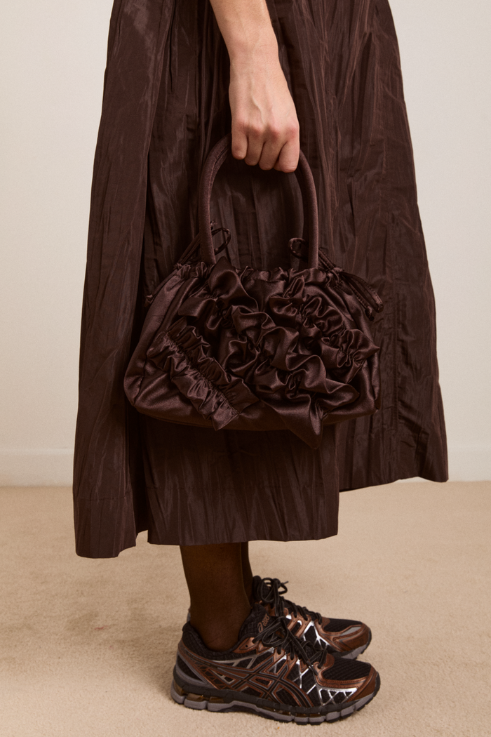 Frilly Alani Bag - Coffee Bean Satin