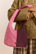 Gene Mini Tie Bag In Pink & Burg Colourblock