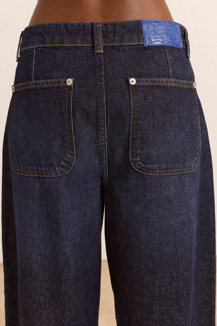 Gigi Ultra Baggy Wide Leg Jeans - Rinse Slate Wash