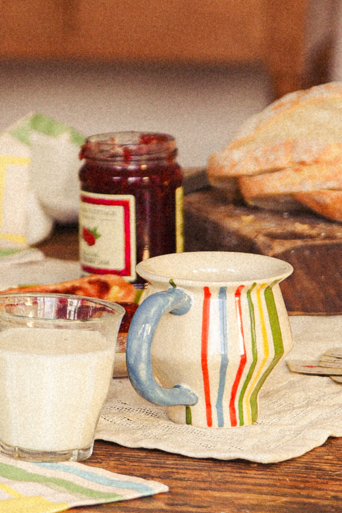 Hand Painted Angular Mug - Striped