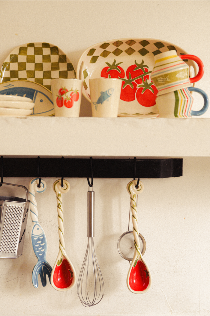 Hand Painted Angular Mug - Striped