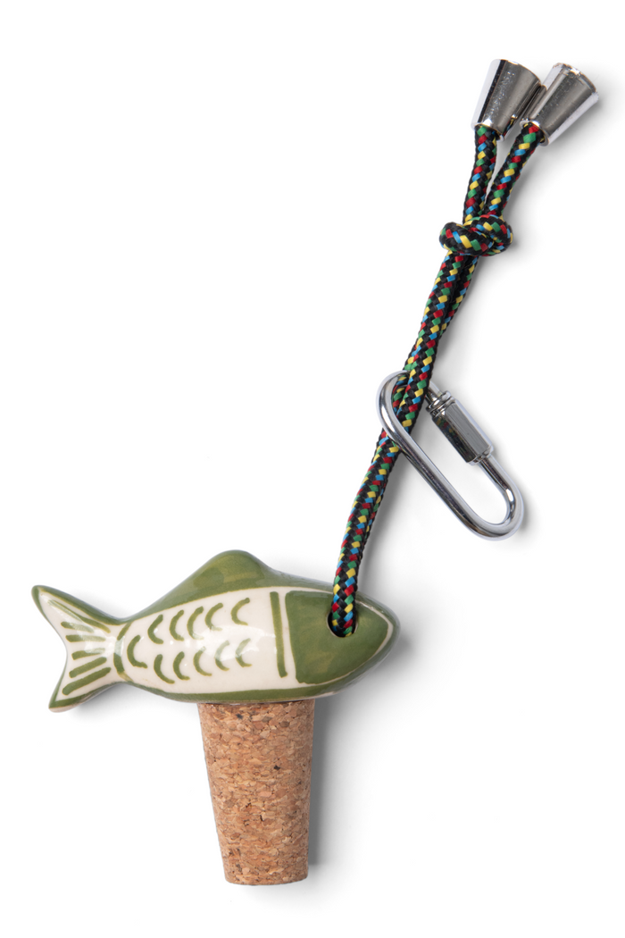 Hand Painted Ceramic Fish Bottle Stop