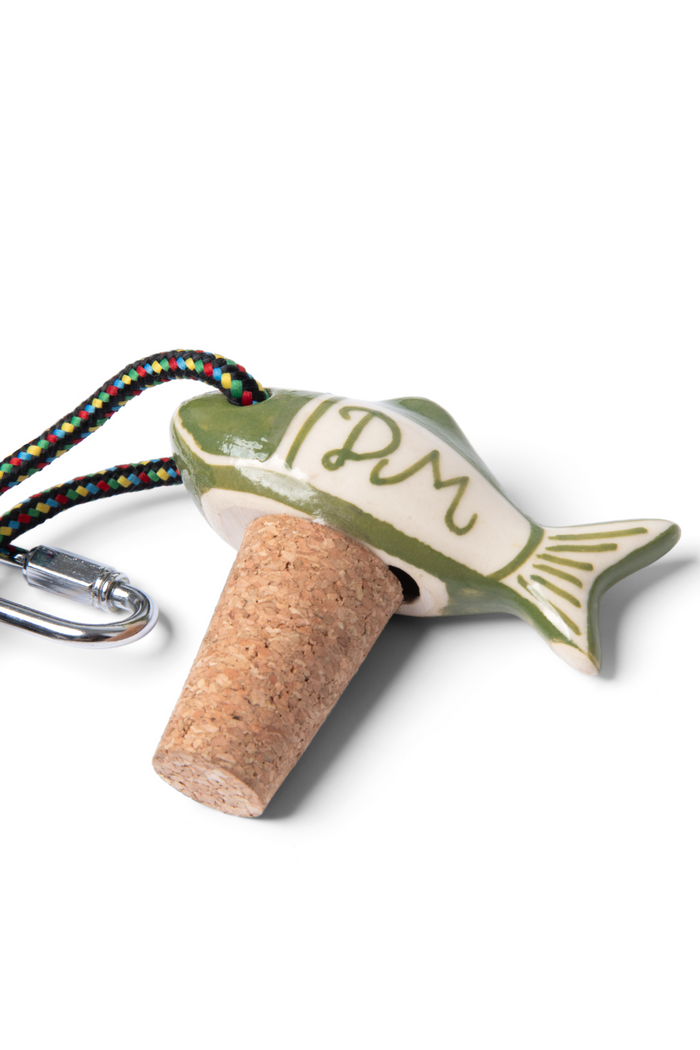 Hand Painted Ceramic Fish Bottle Stop