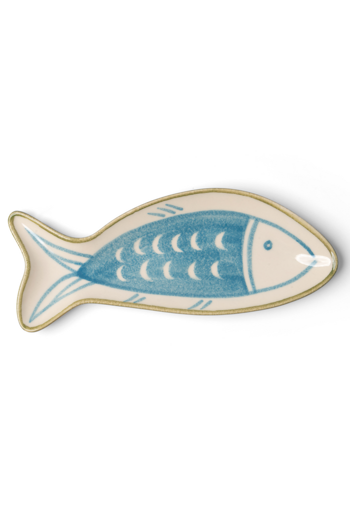 Hand Painted Fish Shaped Plate