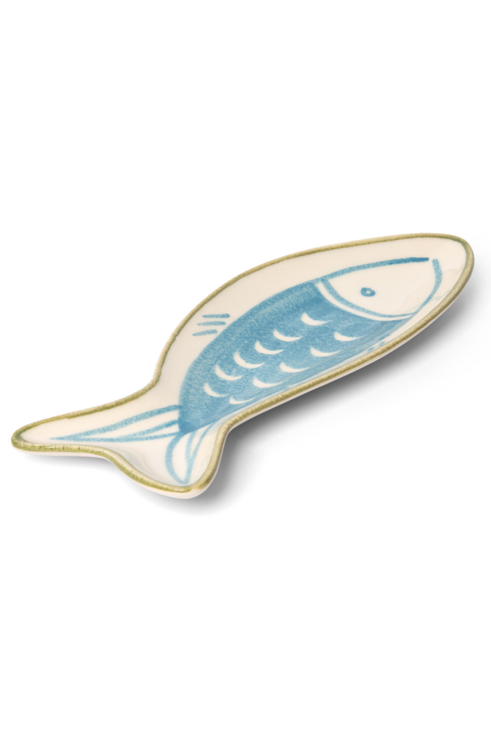 Hand Painted Fish Shaped Plate