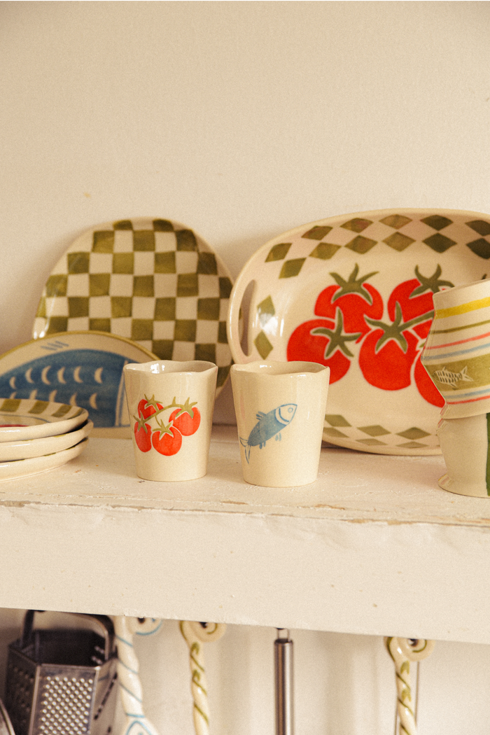 Hand Painted Novelty Set Of 3 Ceramic Cup Set