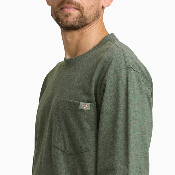 Heavyweight Heathered Long Sleeve Pocket T-Shirt