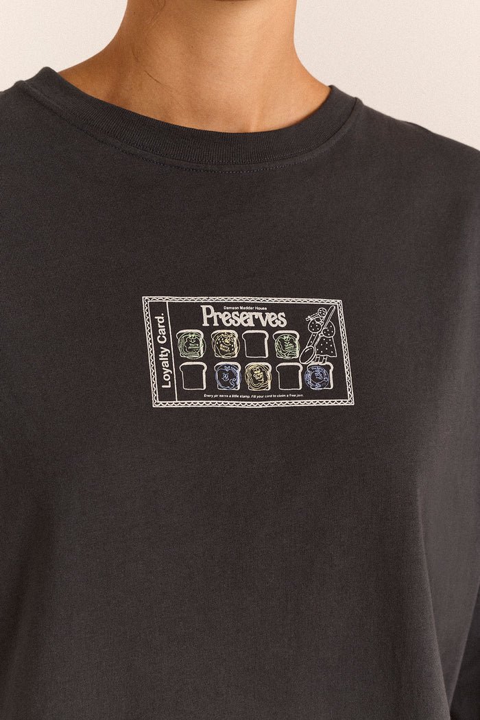 House Preserves Long Sleeve Graphic Tee - Charcoal