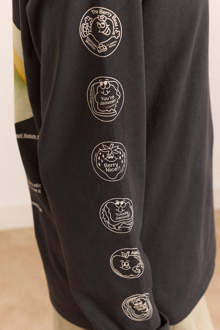 House Preserves Long Sleeve Graphic Tee - Charcoal