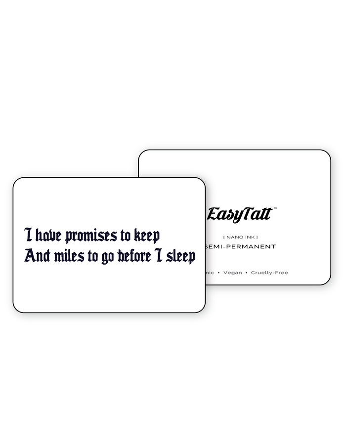 I have promises to keep