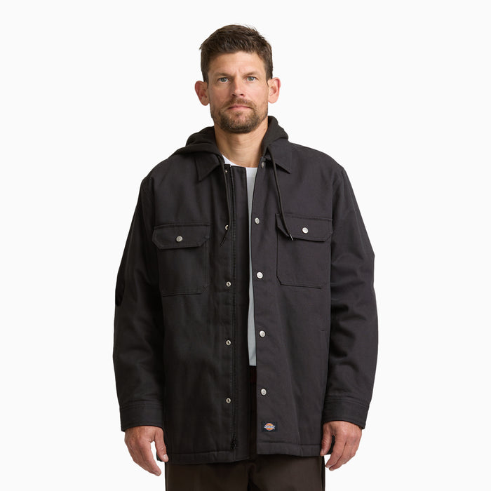 Insulated Duck Hooded  Shirt Jacket