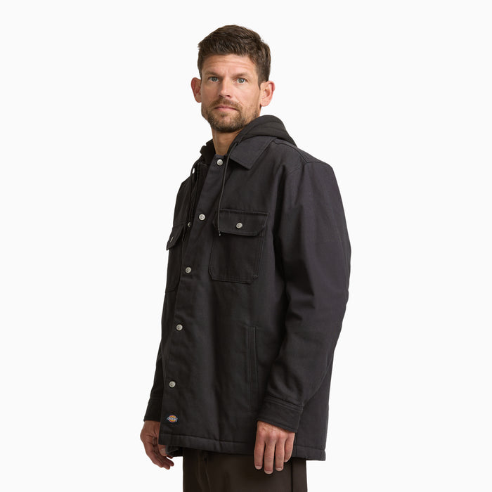 Insulated Duck Hooded  Shirt Jacket