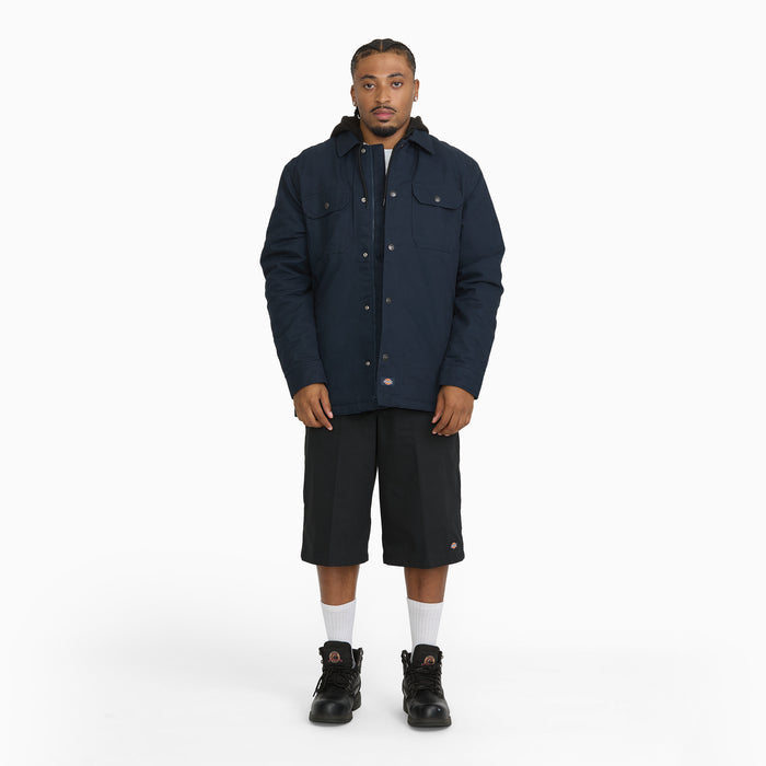 Insulated Duck Hooded  Shirt Jacket