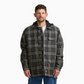 Insulated Plaid Hooded Shirt Jacket